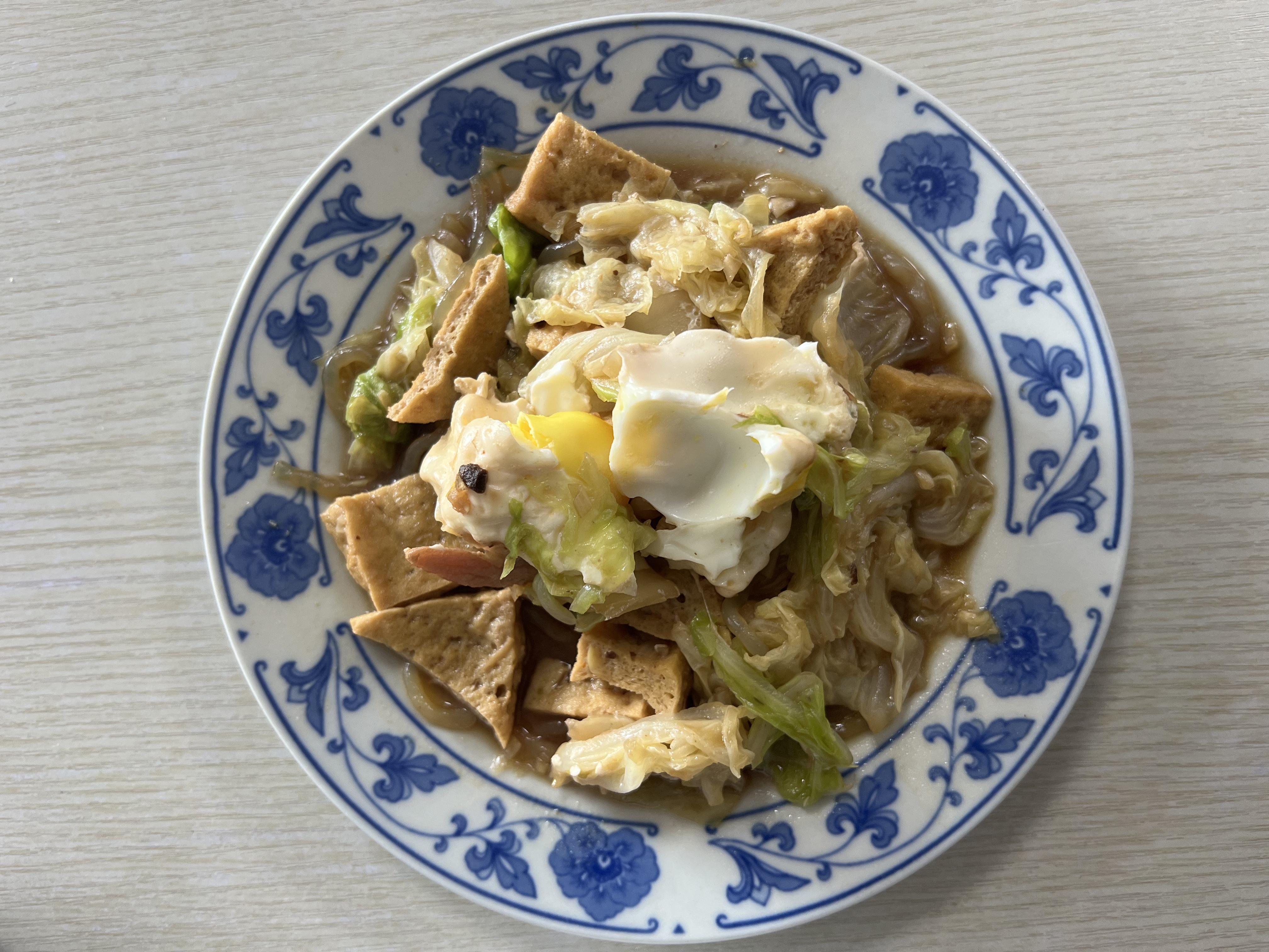 鸡蛋白菜炖豆腐