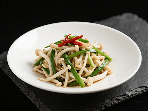 金针菇炒韭菜