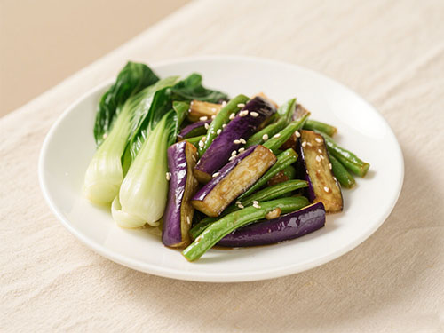 白菜、茄子、豆角